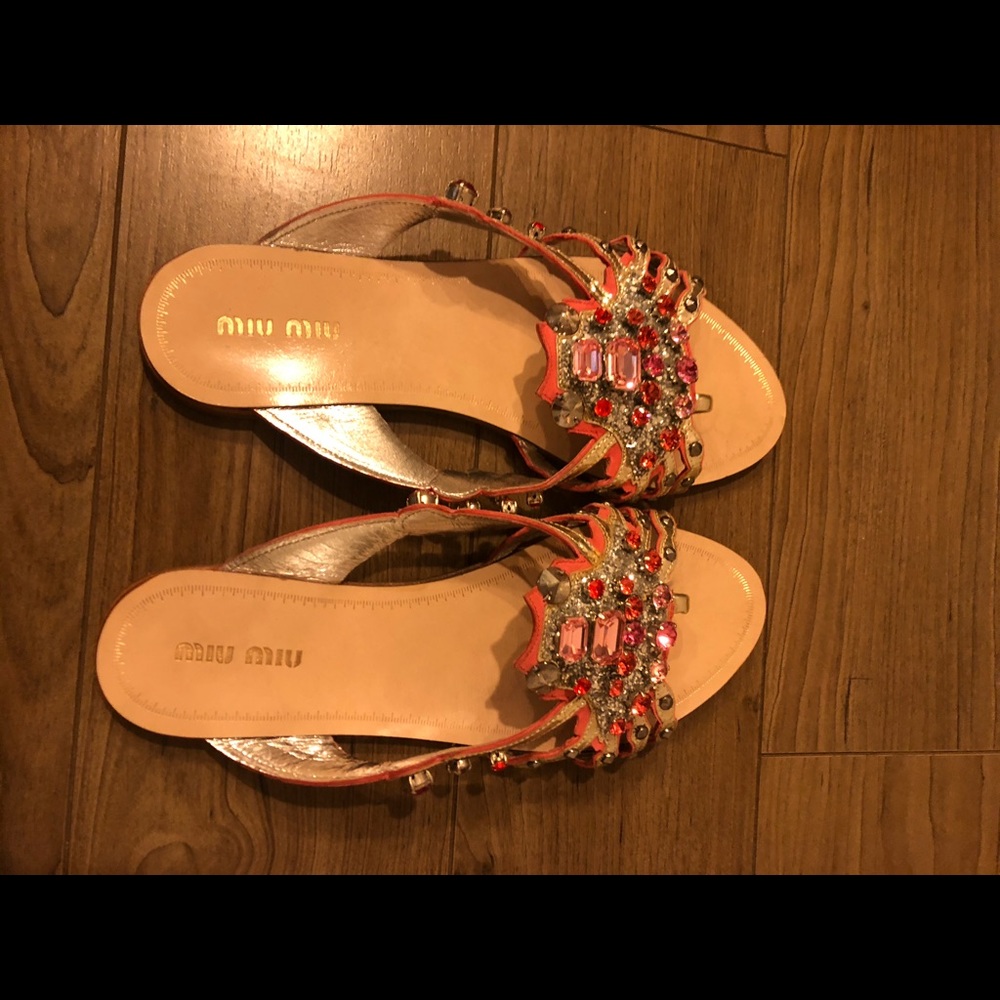Miu Miu Crystal sandal